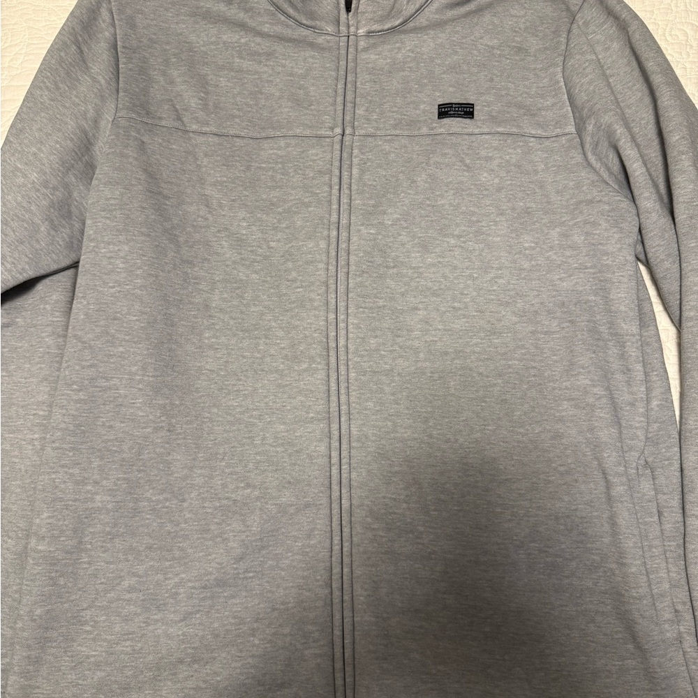 Travis Mathew Heather Gray Heavy Sweater Jacket XL